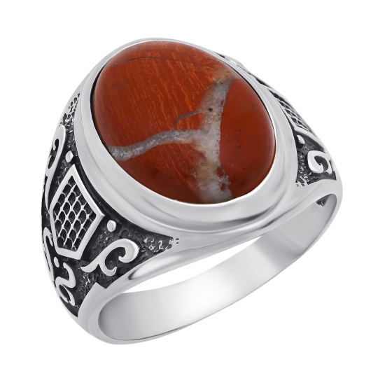 Кольцо из серебра с чернением и кварцем Кольцо из серебра с чернением и кварцем