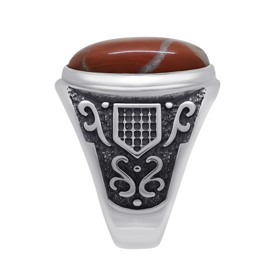 Кольцо из серебра с чернением и кварцем Кольцо из серебра с чернением и кварцем