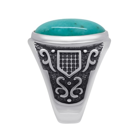 Кольцо из серебра с чернением и кварцем Кольцо из серебра с чернением и кварцем