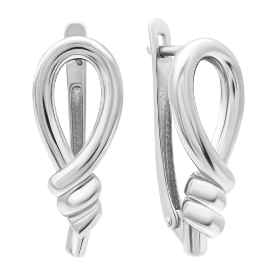 Серьги из золота с фианитами