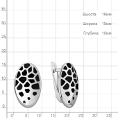 Серьги из серебра с эмалью