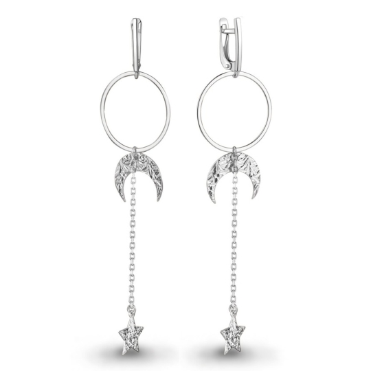 Детские серьги из серебра Hello Kitty