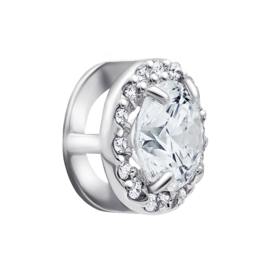 Подвеска из золота с топазом и фианитами