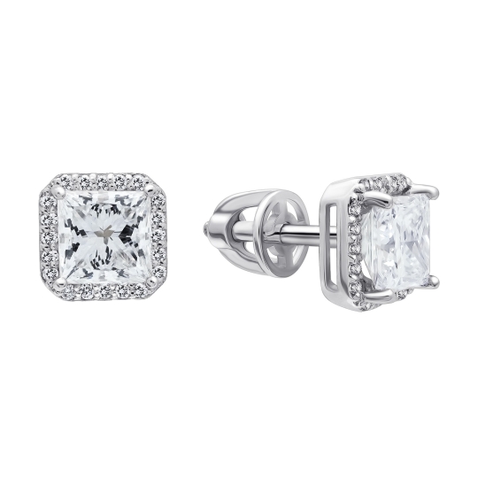 Серьги из золота с фианитами