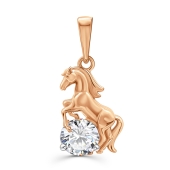 Подвеска из золота с фианитом 