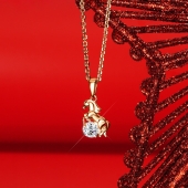 Подвеска из золота с фианитом 