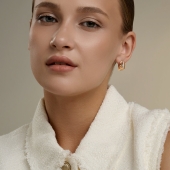 Серьги из золота с фианитами