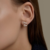 Серьги из золота с фианитами