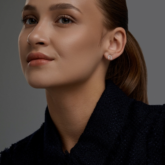 Серьги из золота с фианитами