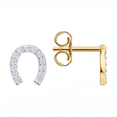 Серьги из золота с фианитами 