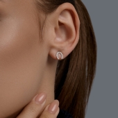 Серьги из золота с фианитами 