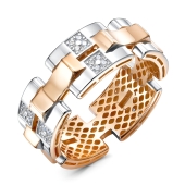 Кольцо из золота с фианитами