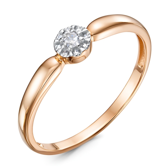 Кольцо из золота с фианитами