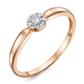 Кольцо из золота с фианитами