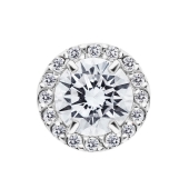 Подвеска из золота с выращенными бриллиантами