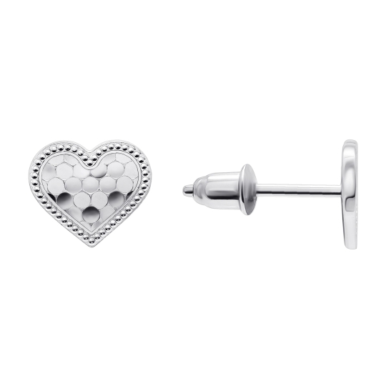 Серьги из серебра с фианитами "Ящерица"