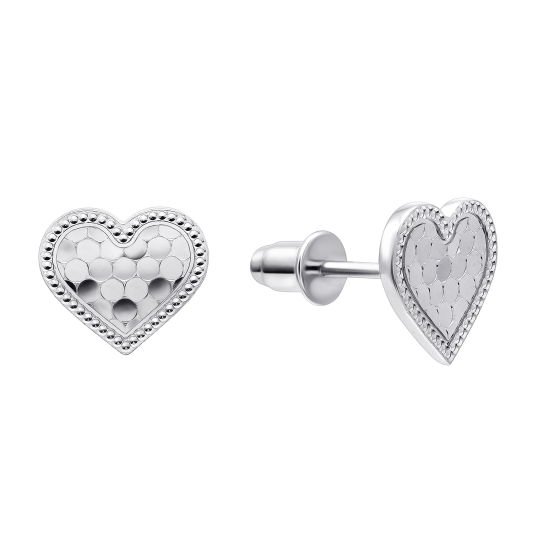 Серьги из серебра с фианитами "Ящерица"