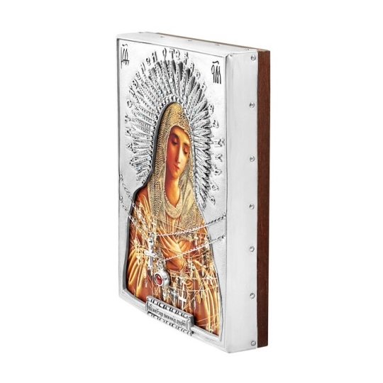 Автомобильная икона с образом Божьей Матери "Семистрельная"