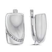 Серьги из серебра с фианитами