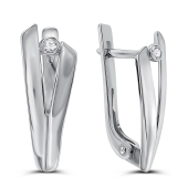 Серьги из серебра с фианитами