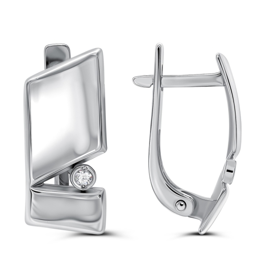 Серьги из серебра с топазами