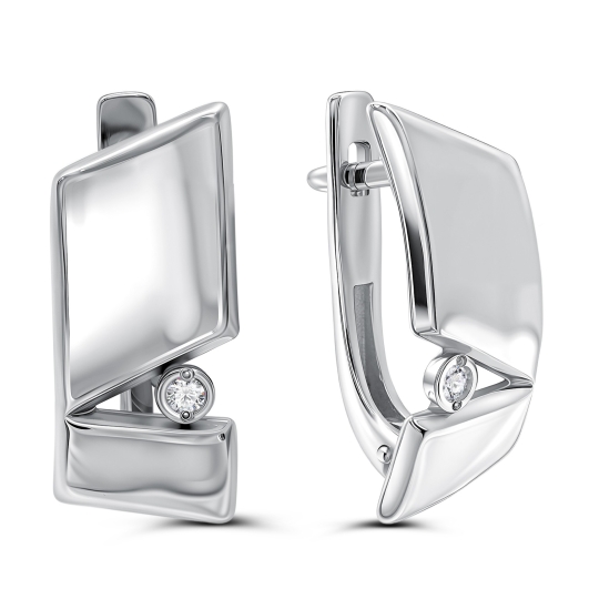 Серьги из серебра с топазами