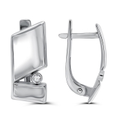 Серьги из серебра с фианитами