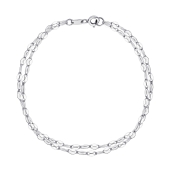 Браслет из серебра двурядный