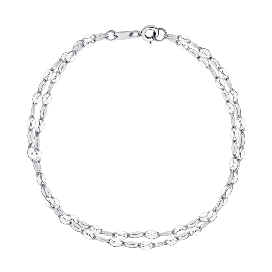 Браслет из серебра с фианитами