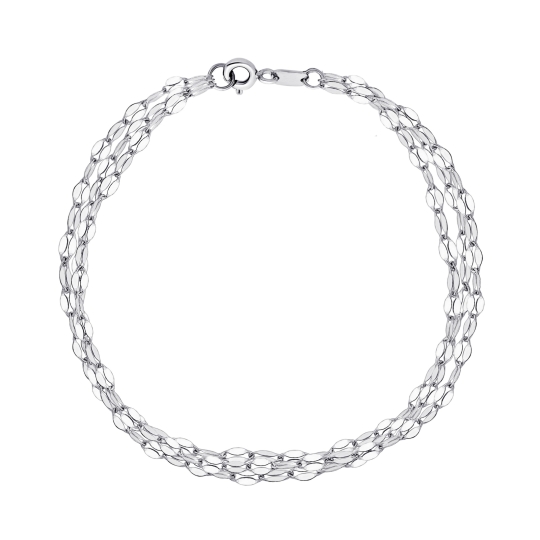 Браслет из серебра с фианитами