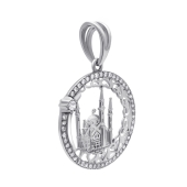 Подвеска из серебра с фианитами