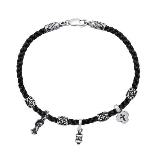 Браслет из серебра трехрядный