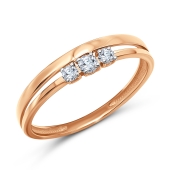 Кольцо из золота с фианитами