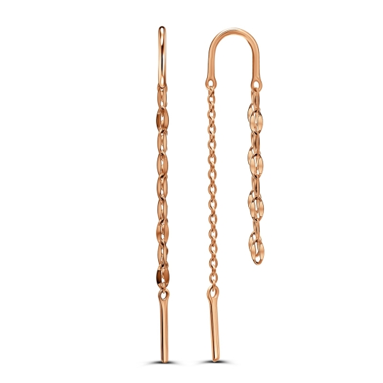 Серьги из золота с фианитами