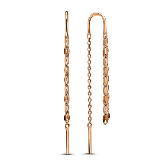 Серьги из золота с фианитами