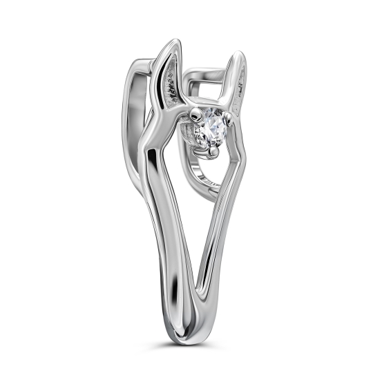 Подвеска из серебра с фианитом