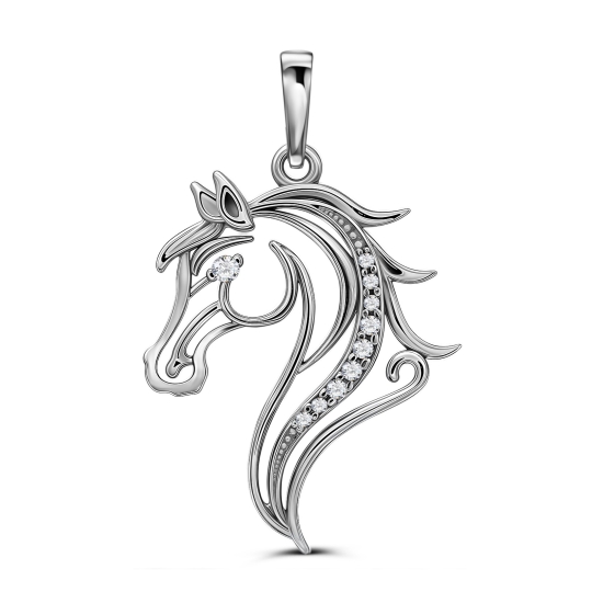 Подвеска из серебра с ювелирным кристаллом