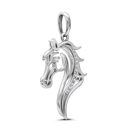 Подвеска из серебра с ювелирным кристаллом