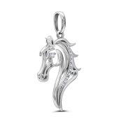 Подвеска из серебра с фианитами 