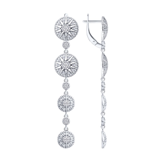 Серьги из серебра с позолотой