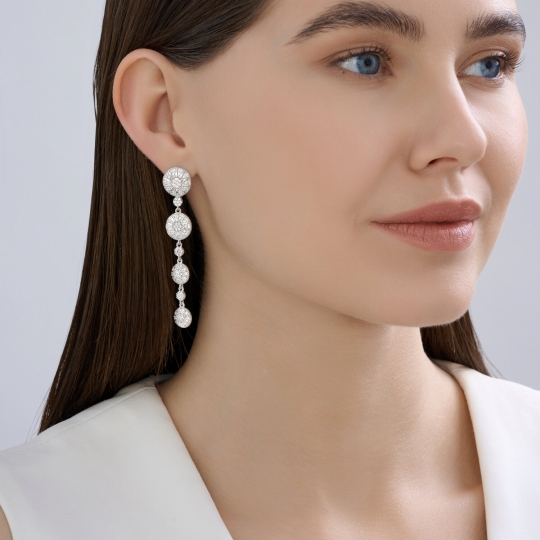 Серьги из серебра с позолотой