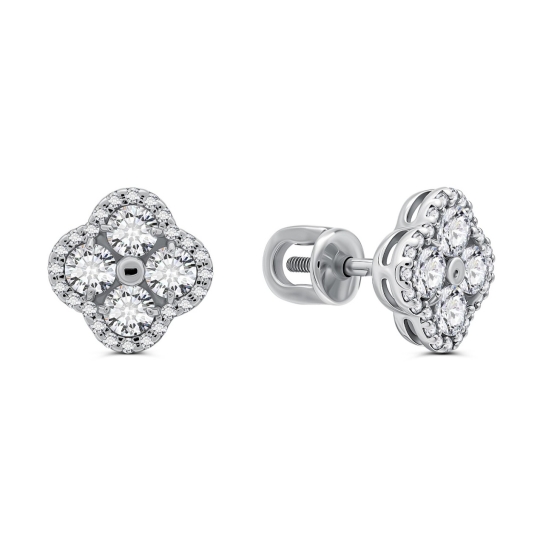 Серьги из серебра с миксом камней