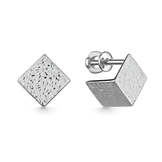 Серьги из серебра с аметистами и топазами