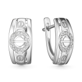 Серьги из серебра с фианитами