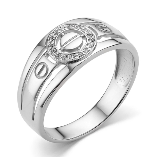 Серьги из серебра с фианитами "Ящерица"