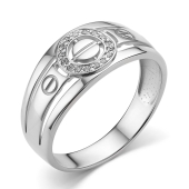 Кольцо из серебра с фианитами