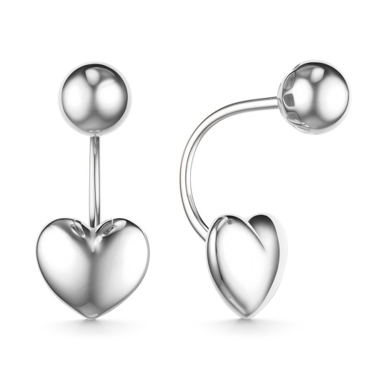 Серьги из серебра с опалитами и фианитами