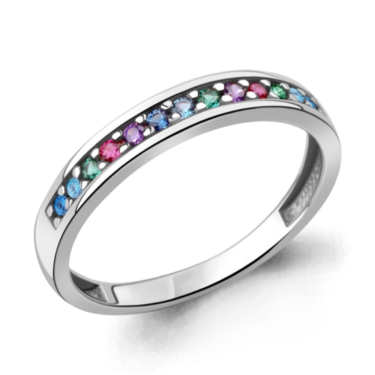 Серьги из серебра с миксом камней