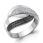 Кольцо из серебра с фианитами