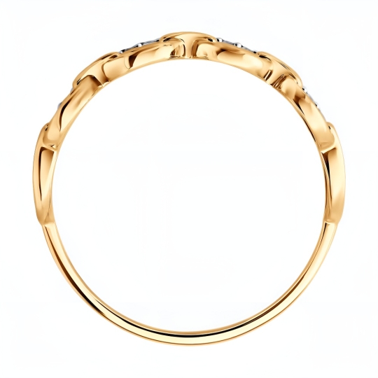 Кольцо из белого золота с фианитом